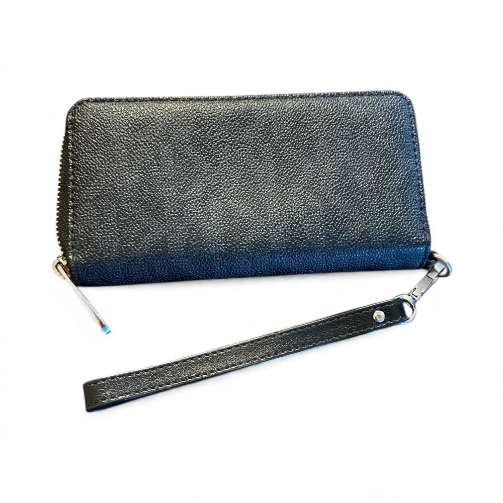 Michael Kors Black Textured Wristlet